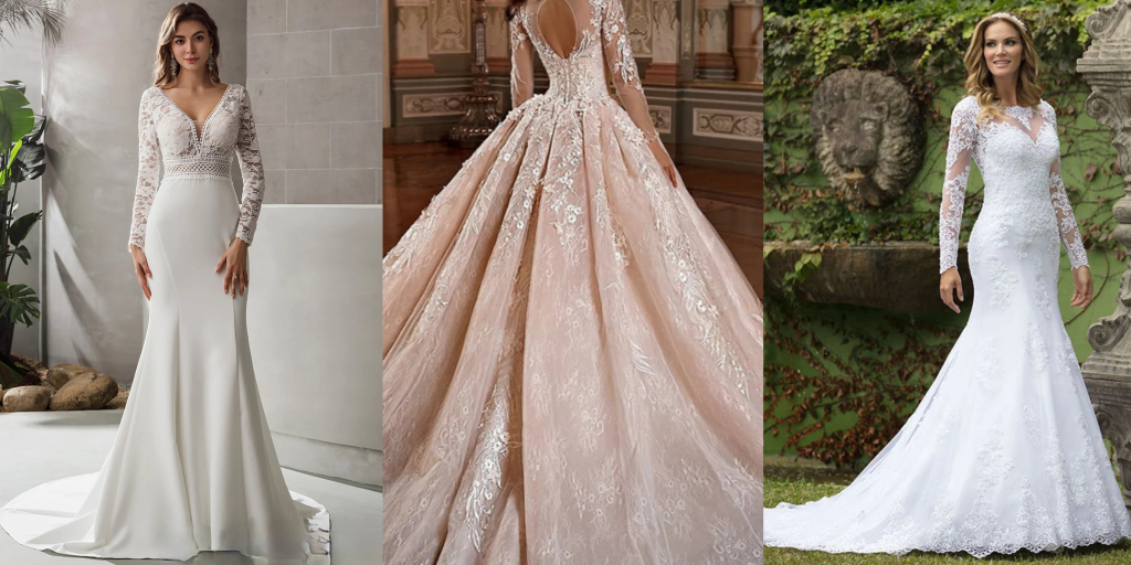Long Sleeve Princess Wedding Dress Styles Idea For 2024